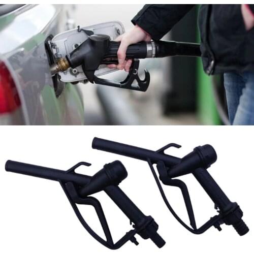 Plastic Manual Heavy Duty Fuel Nozzle Gun with Hook 25mm / 20mm 1" 3/4" Straight Spout -Diesel & Gasoline Nozzle, Max Flow 45L/m