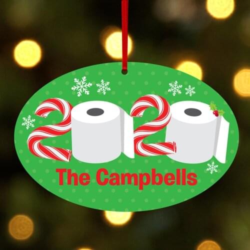 Christmas Hanging Pendant Green Ellipse Wooden Toilet Paper Decor Xmas Tree Hanging Christmas Pendant Xmas Home Decor Christmas