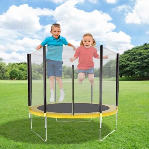 6 To 16 Inch Trampolines Net 170cm Height PE Safety Guard 6-12 Poles Garden PE Protection Net With Zipper For Most Trampoline