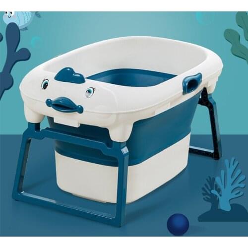 Folding Tub Large Thick Baby Bath tub Childrens Bath Tub Baby bath cartoon cute tub Multifunctional folding bathtub pattern