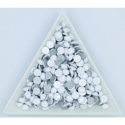 Ss3-ss30 Porcelain white Opal Crystal Nail Art hotfix Rhinestone decorations 3D Flatback Glass Hot Fix Rhinestones for Garment