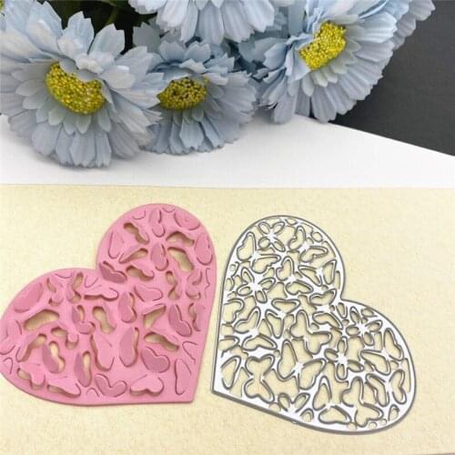 Heart-shaped butterfly DIY Scrapbooking Photo Album Paper Card Craft Cute Embossing Metal Cutting Dies Stencils Scrapbooking