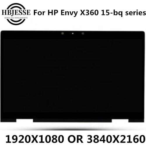 15.6'' FHD OR UHD LCD Touch Screen Digitizer Assembly with Frame For HP Envy X360 15-bq series 15-bq102ng 15-bq075nr 15-bq100nl