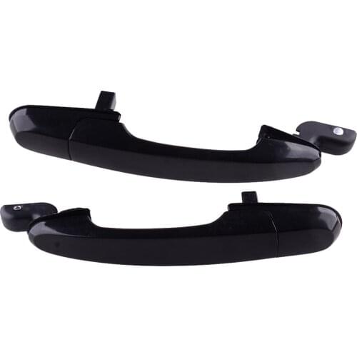 1 Pair Rear Exterior Outside Door Handle Black Plastic fit for Hyundai Tucson 83650-2E000 83660-2E000 2005 2006 2007 2008 2009