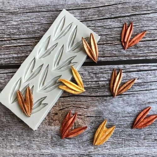 1 Piece Sugarcraft Bamboo Leavf silicone mold fondant mold cake decorating tools chocolate gumpaste mold