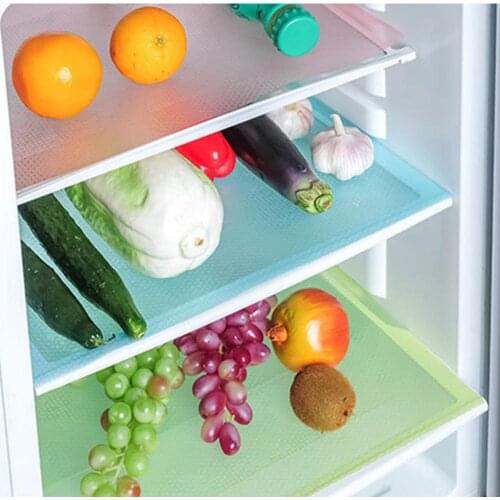 16PCS Refrigerator Liners Washable Fridge Pads Waterproof Non-Slip for Glass Shelves Drawer Cupboard