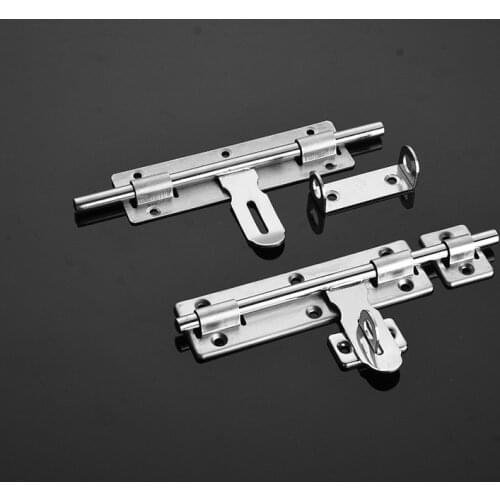 4/6/8Inch Stainless Steel Lock Latch Theft Proof Hardware Lock Barrel Bolt Latch Padlock For Locking Door Window Drawer Cupboard