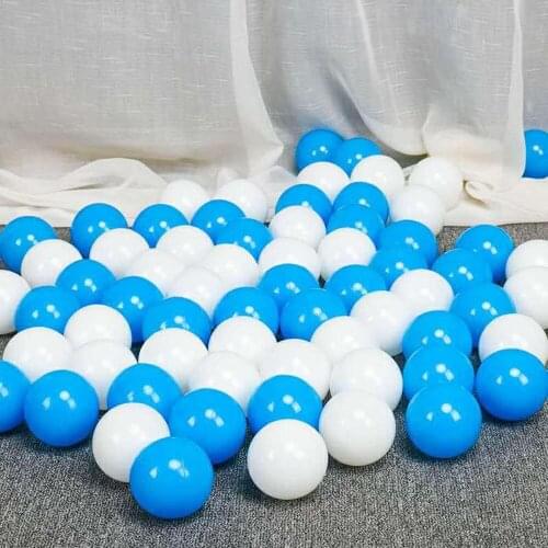 50pcs Eco-Friendly Blue White Soft Plastic Water Pool Ocean Wave Ball Baby Funny Toys Stress Air Ball Outdoor Fun Sports Hot