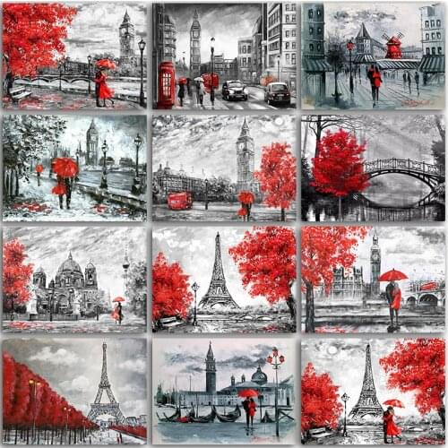 5D Diamond Painting Paris Eiffel Tower landscape scenery Full Square&Round Diamond embroidery Cross stitch Diamond mosaic paint