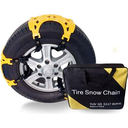 6 PCS Car Tendon Snow Chain Thickened Emergency Tire Chains TPU Material Cold Wear Resistant Car Snow Tire Anti-Skid Chains