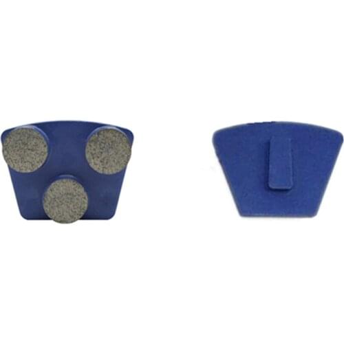 GS06 Three Round Segments Diamond Grinding Head Metal Concrete Floor Grinding Disc for Husqvarna Grinding Machine 12PCS