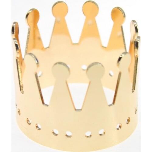 Free shipping qn18011901 gold silber crown napkin ring for wedding 12 pcs , decoration napkin holder