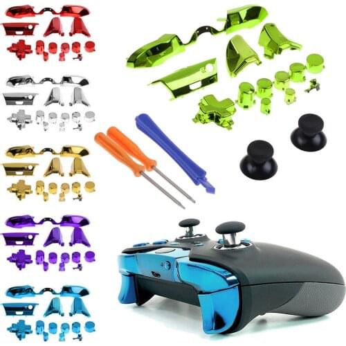 Bevigac 18PCS Plating Plastic Replacement Parts Repair Kit for Microsoft Xbox X box One Xboxone Elite Controller Accessories