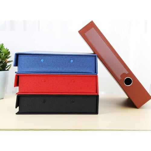 Business Office Desk Storage Box Optimal Leather A4 Accounting Voucher Contract File Box School Office Supplies File Box