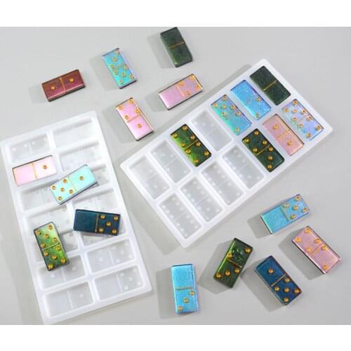 Shiny Dominos Silicone Epoxy Resin Mould Cake Mold Fondant Molds Cake Decorating Tools Chocolate Fondant Tools Soap Mold DIY