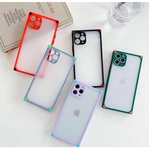 Case For iPhone 12 Pro Max Cover Fashion Matte Shockproof Square Phone Case For iPhone 7 8 Plus 11 Pro Xs Max Xr X SE 2020