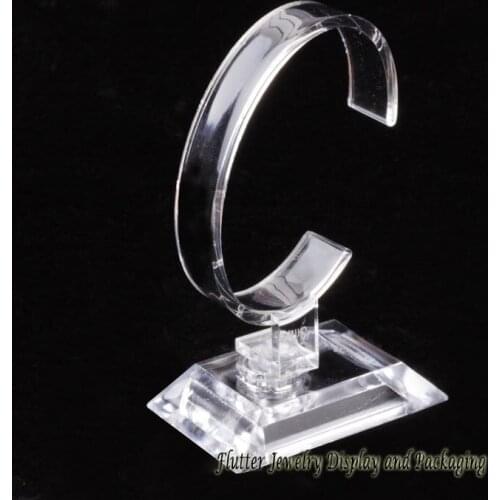 Wholesale30pcs/lot Good Toughness Acrylic Watch Holder Watch Display Stand Clear Jewelry Display Rack Shelf Showcase