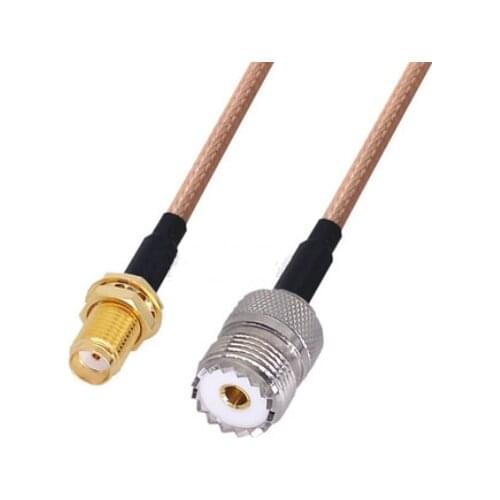 SMA Female to UHF PL259 Female Connector Pigtail Jumper RG316 Cable 50 ohm