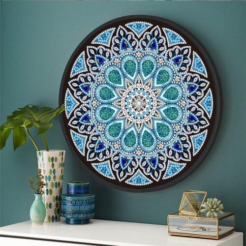 HUACAN Diamond Embroidery With Frame Art Kits 5D Diamond Painting Special Shaped Flower Mandala Decorations Home Gift