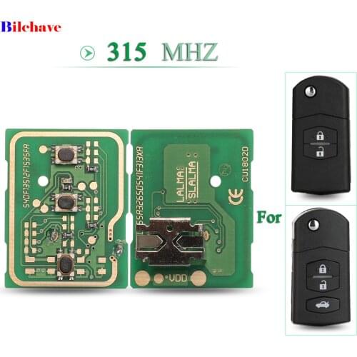 Bilchave 2/3 Buttons Remote Car Key Electronic Circuit Board 315Mhz PCB Fob For Mazda 3 5 6 MX5 / CX7