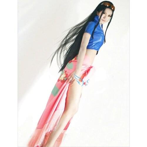 One Piece Nico Robin Cosplay Costume Two years later Robin Cosplay Dress Miss Allsunday Blue Coat and Skirt