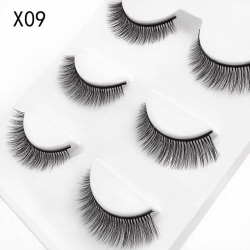 LTWEGO 3 pairs natural false eyelashes fake lashes long makeup 3d mink lashes extension eyelash mink eyelashes for beauty 3D-X09