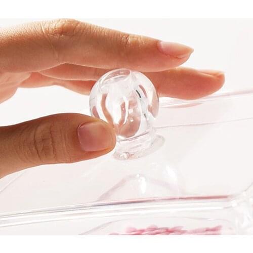 Makeup 4 Sections Cotton Pads Swab Holder Dispenser Container