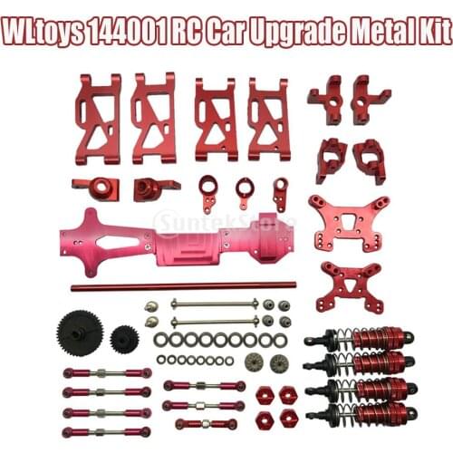 WLtoys 144001 RC Car Upgrade Metal Kit Parts Pull Rod Steering Hub Bearings