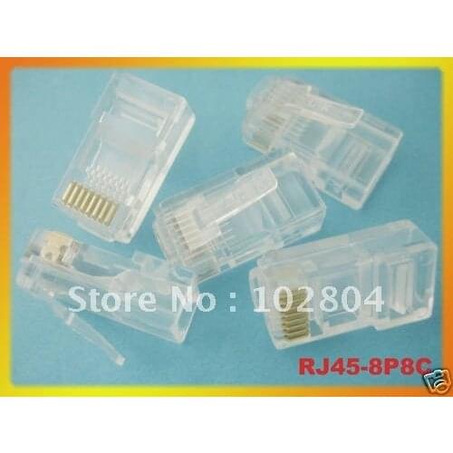 Modular Plug Telephone Net LAN Connector CAT 5 RJ45 8P8C 1000 pcs per lot