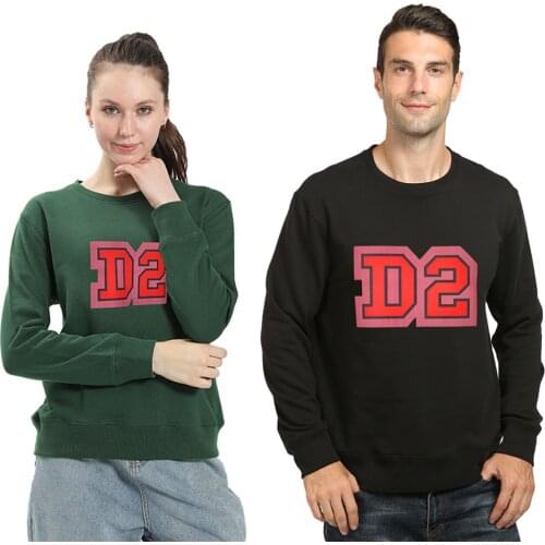 Dsq brand winter style Mens Hoodie 100% cotton long sleeve Unisex hoody with cap D2 letter Hoodie black sweatshirt for men