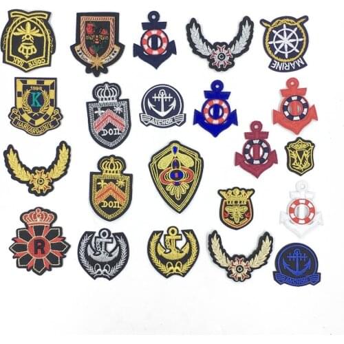 Fashion Badge Pattern Patch Embroidery Clothes Pants Ironing Patch Stripe DIY Decoration Accessories Various Style Stickers