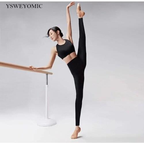 Latin dance socks female adult dance competition dedicated one-piece nine-point leggings anti-hook and thin stretch black tights
