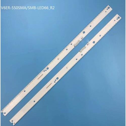 New 2 PCS LED backlight strip for Samsung UE55KU6670 UN55MU7000 UE55MU6400 UE55KU6500 BN96-39595A 39596A BN96-39601A 39602A
