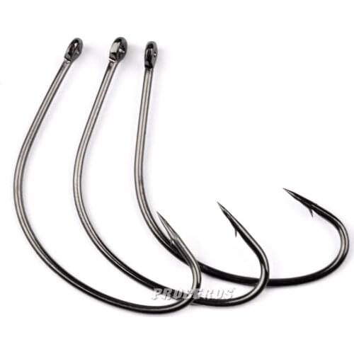 10pcs Single hook with barbed Crankhook Barbed fishhook Fishing Hooks Crank High-Carbon Steel Jig Barbed jigging
