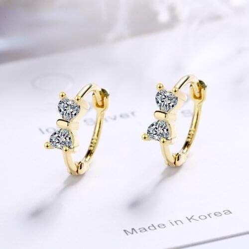Bow earrings sweet earrings 925 sterling silver earrings for women