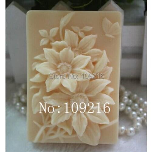 Wholesale!!1pcs Six Petals Flower & Butterfly (zx529) Silicone Handmade Soap Mold Crafts DIY Mould