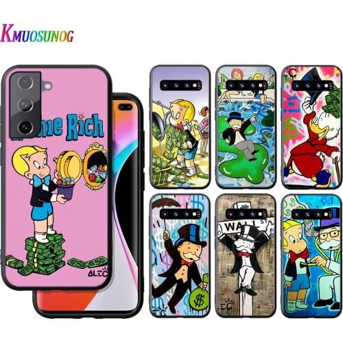 Silicone Cover Cartoon Dollar Monopoly For Samsung Galaxy S21 S20 FE Ultra S10 S10e Lite S9 S8 S7 Edge Plus Phone Case