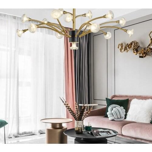 Nordic Creative Art Personality Branch Mushroom Bedroom Lamp Light Luxury Postmodern Simple Living Room Dining Chandelier