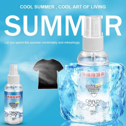 100ML Car Cooling Spray Clothing Cooling Agent Spray Speedy Clothing Quilts Sofas Etc For Keep It Cool Throughout For Summer