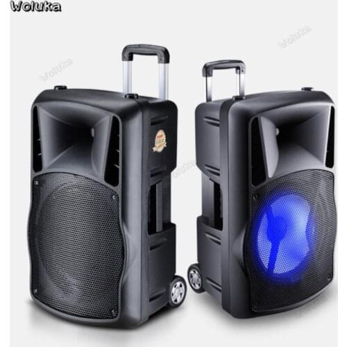 Bluetooth Super-power Stereo Speaker Outdoor Trolley Speaker Karaoke Mobile Performance Square Dance Player CUBE CD50 W05