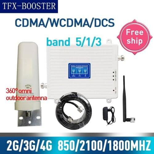 TFX-BOOSTER Tri-Band 850/1800/2100 Mobile Signal Booster gsm 2g 3g 4g GSM CDMA DCS WCDMA 2g 3g 4g GSM Signal Repeater 4g
