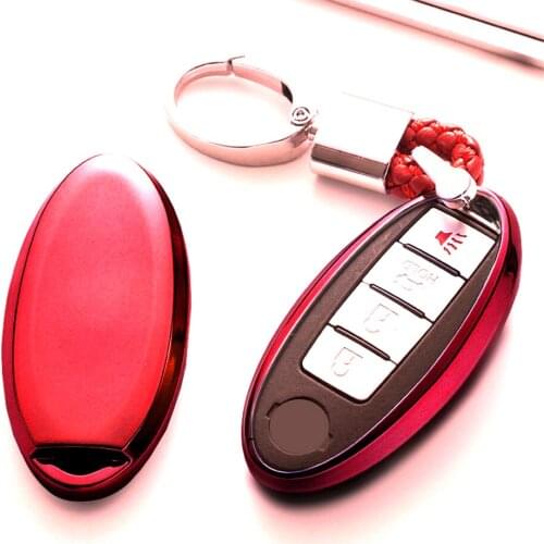 TPU Car Key Cover with PU Leather Car Key Holder for Nissan qashqai j10 j11 For Infiniti EX FX G25 G37 FX35 EX25 EX35 FX37 EX37