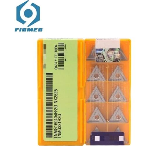 Carbide Inserts Cutter 10pcs TNMG160404R-2G NX2525 Lathe External Turning Tool Milling Cutter
