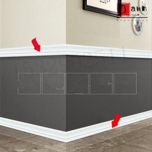 3D Waterproof Border Wall Sticker Top Corner Line Wall Edge Strip Wall Waist Line Stickers Tiles Wallpaper Border