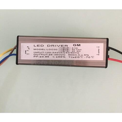 30W/50W/70W IP65 Waterproof Integrated LED Driver Power Supply Constant Current AC100-240V DC28-39V 900mA free shipping