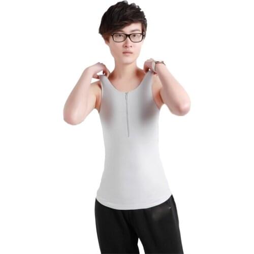 S-4XL Women Transgender Tomboy Trans Les Chest Binder Women Sport Breast Flatten Shapewear Underbust Corset Tank Tops Long Vest