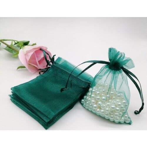 1000pcs Dark Blackish Green Gift Bags for Jewelry Bags Packaging Organza Bag Drawstring Bag Wed/Woman Gift Bag Display Pouches