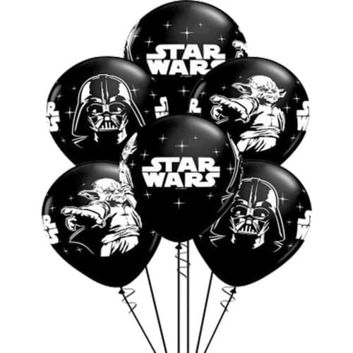 12 Inch Balck Double Sided Star Wars Latex Balloon Pirates Theme Movie Fans Kids Birthday Party Decoration Baby Shower Balloons