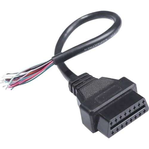 16Pin Extension Connector Diagnostic Extender OBD II Opening Cable Female