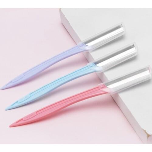3pcs Eyebrow Trimmer Safe Sharp Blade Knife Cutter Portable Eyebrow Razor Shaver Facial Hair Remover Tool for Women Makeup Beaut